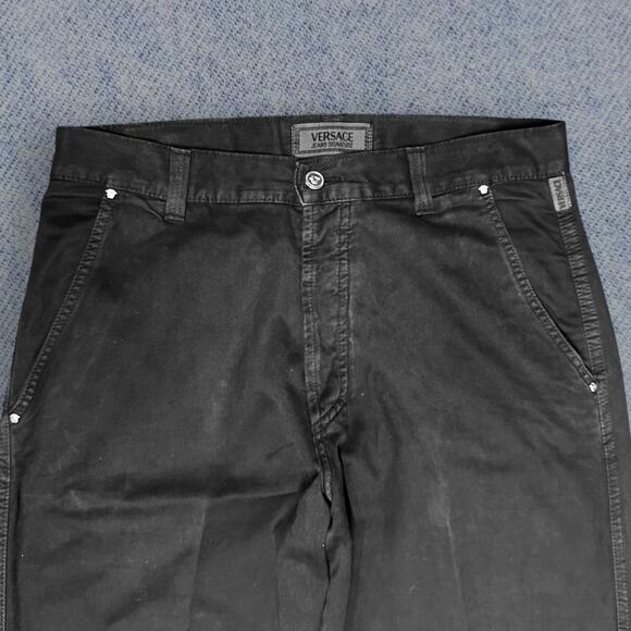 Versace Jeans Signature Men’s Black Straight-Leg Pants – Tall Size 34x48 - Picture 3 of 6